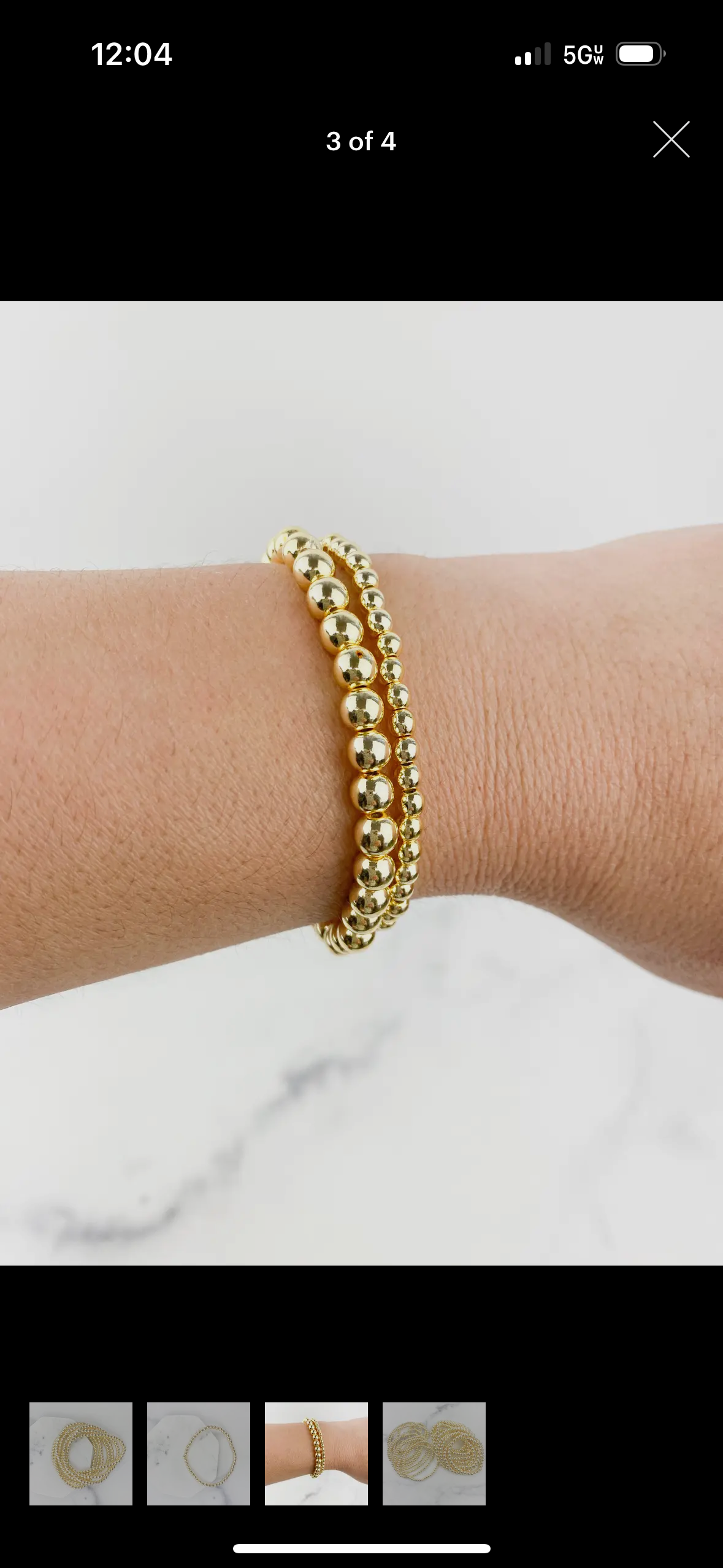 Elegant Gold Bracelet Small