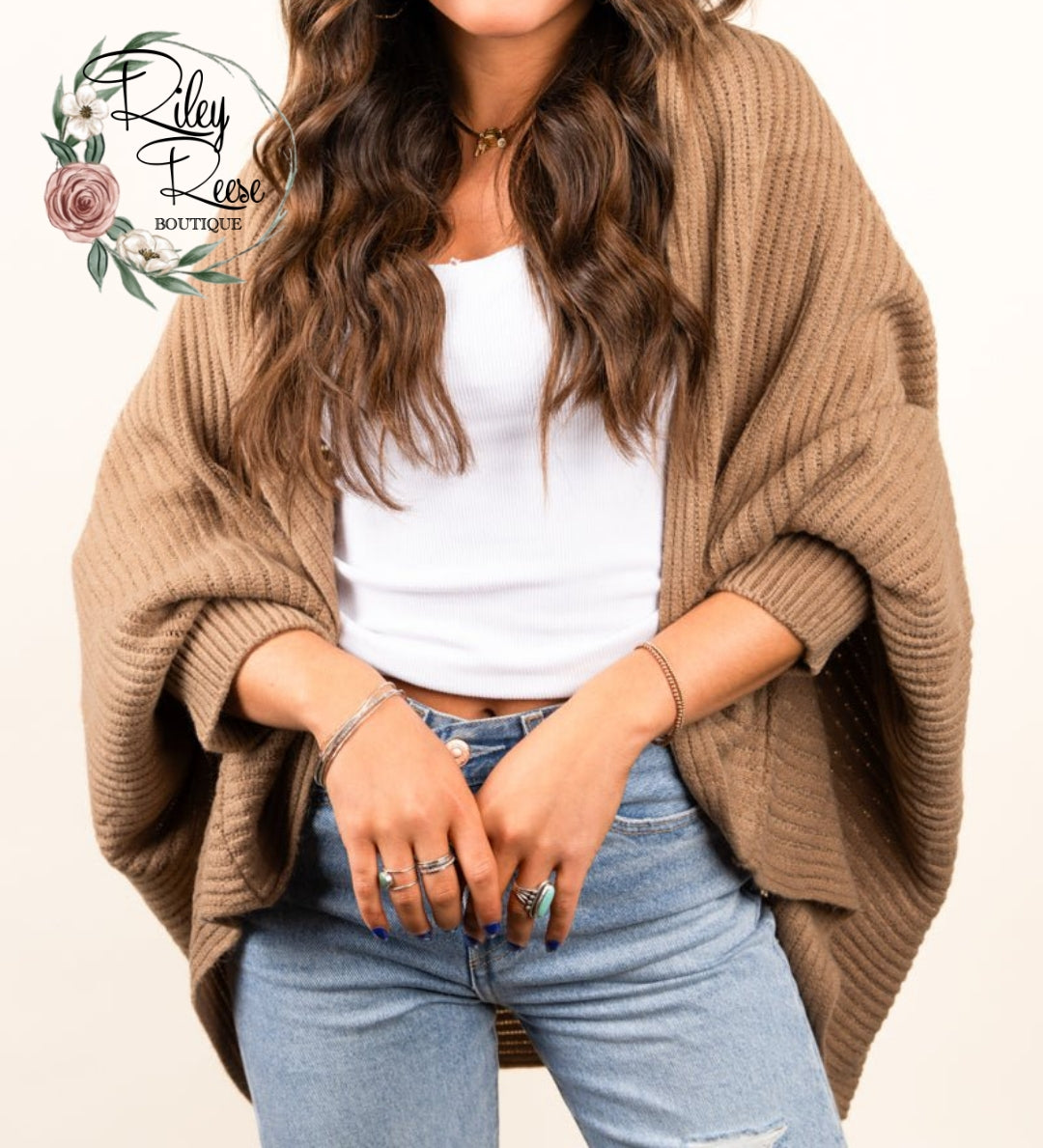 Willow Creek Khaki Cocoon Sweater