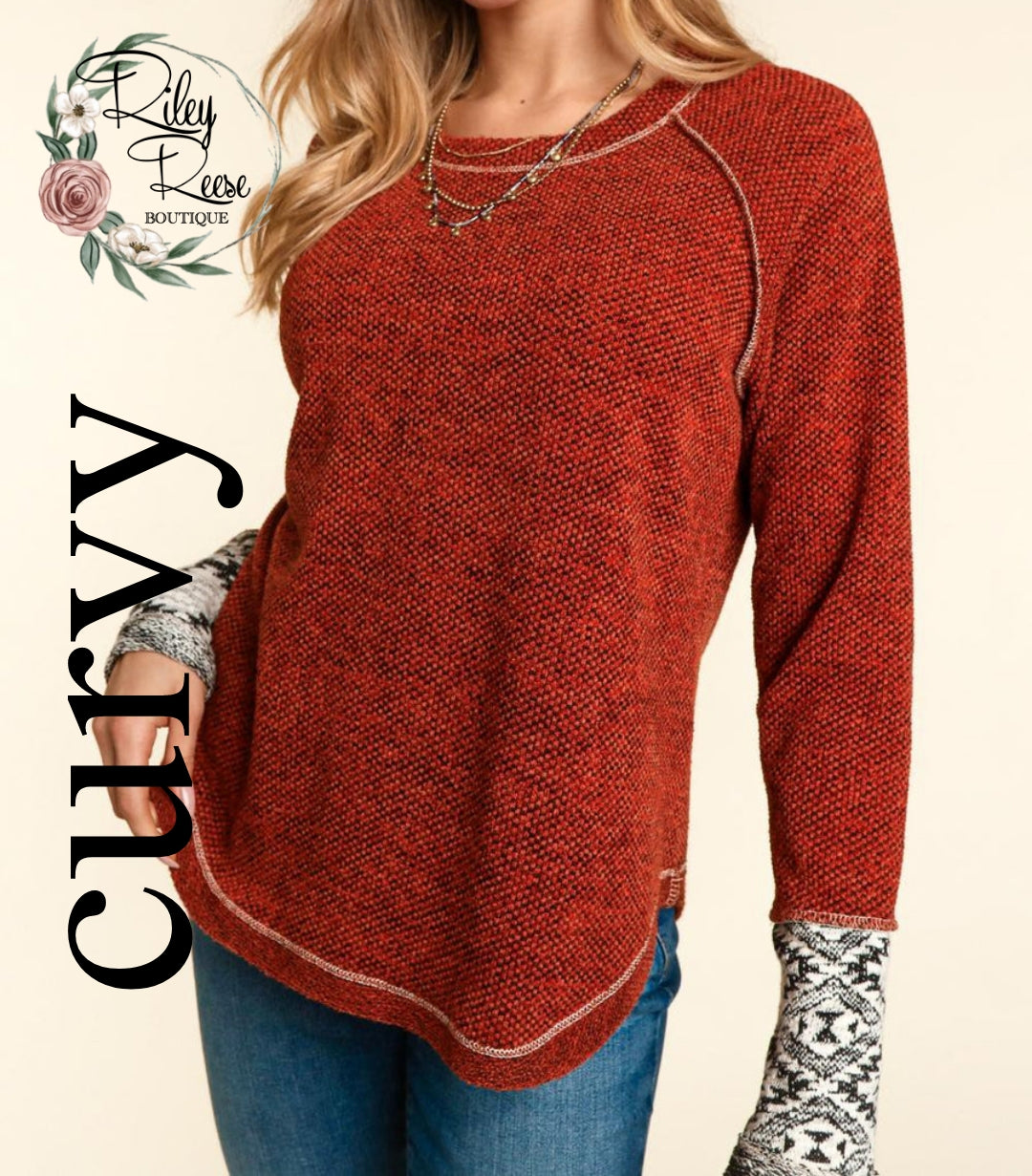 Walk The Line Contrast Stitch Sleeve