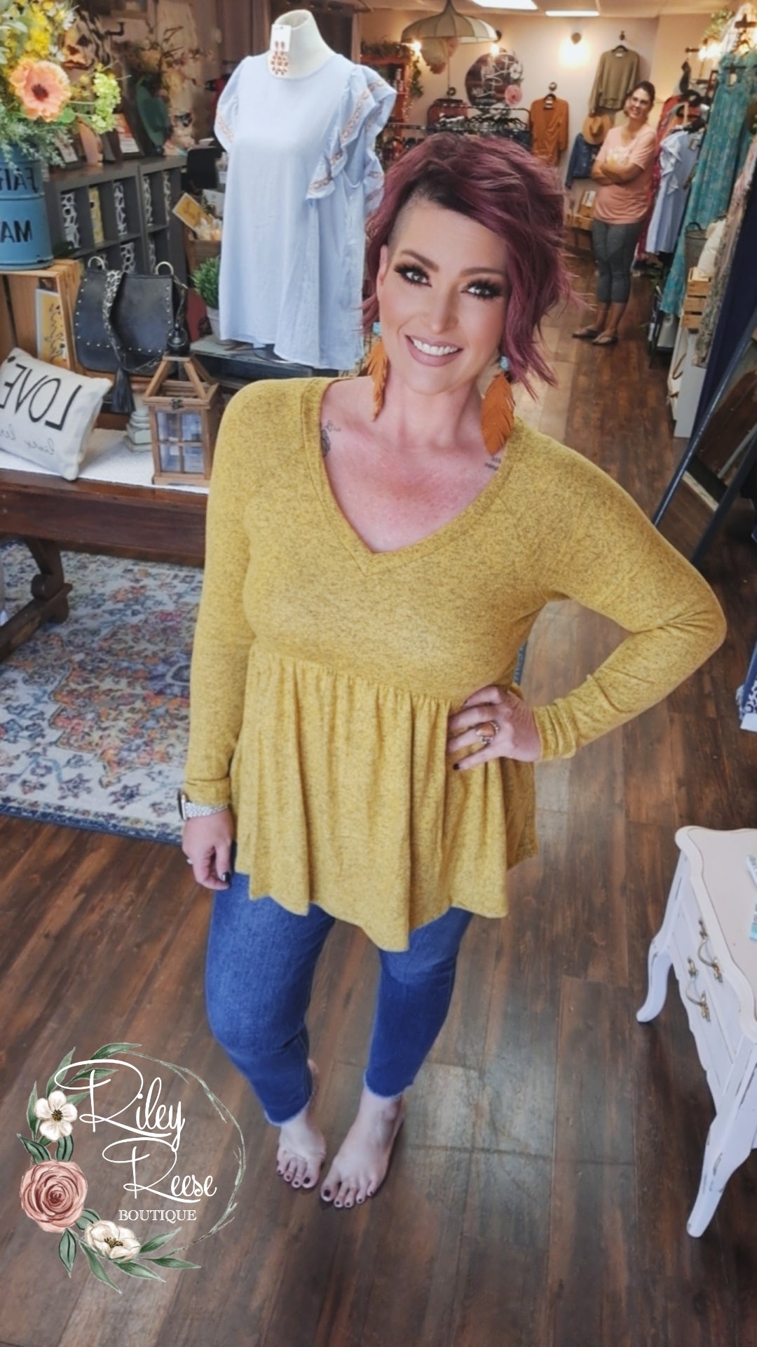 Butterscotch Beauty Babydoll Tunic