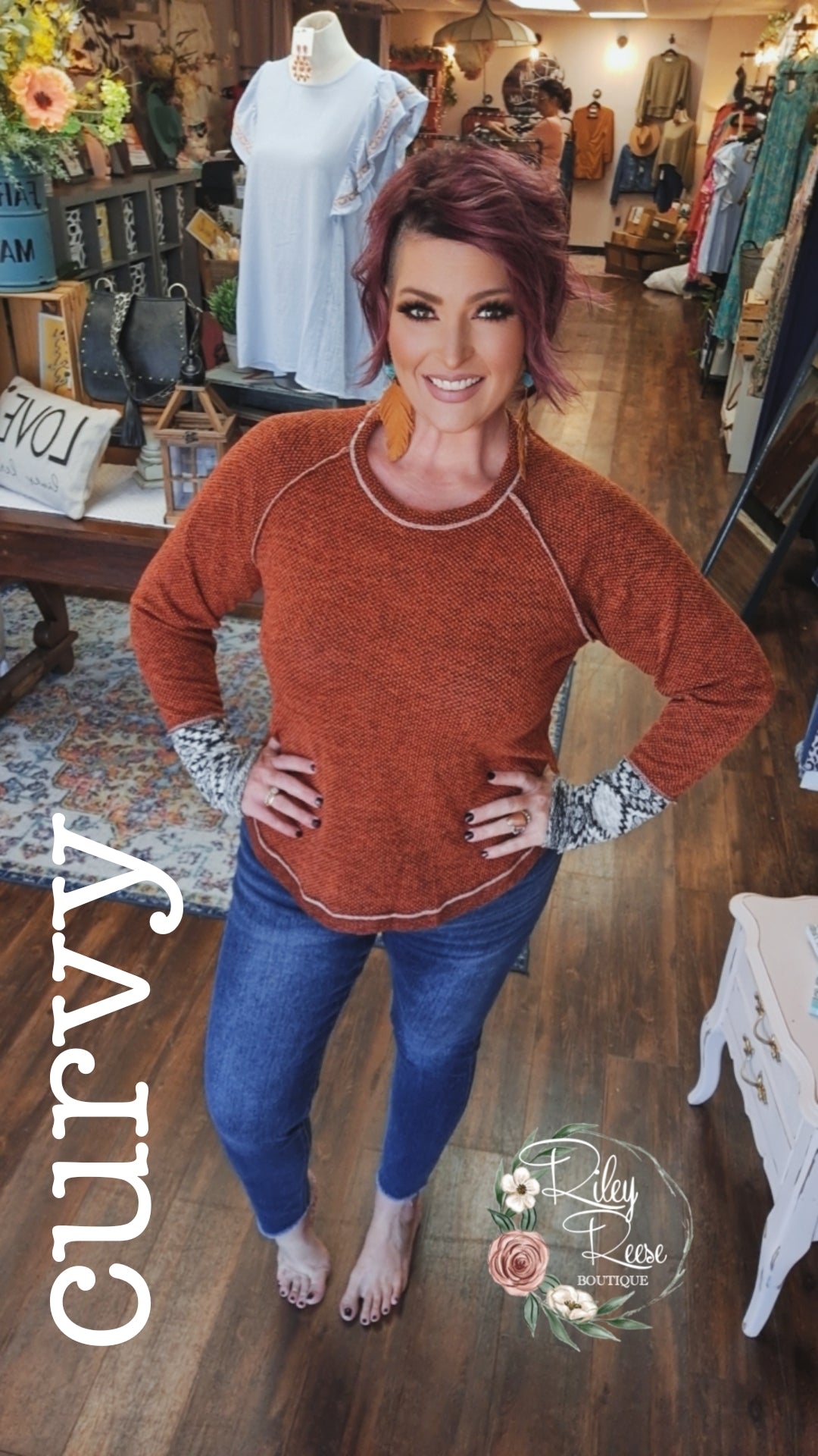 Walk The Line Contrast Stitch Sleeve