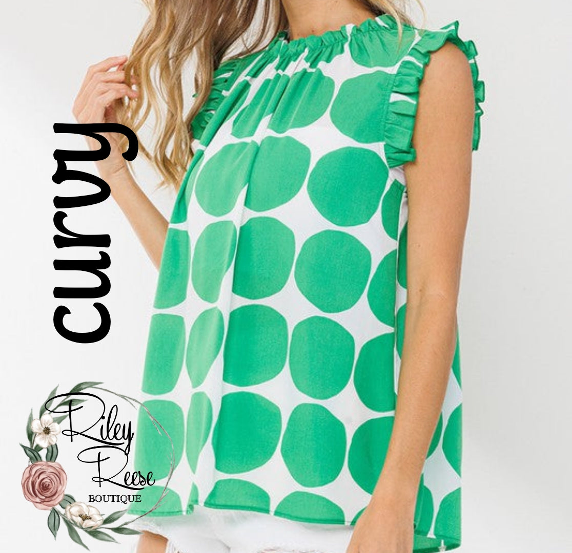 On the Spot Green Dot Tunic
