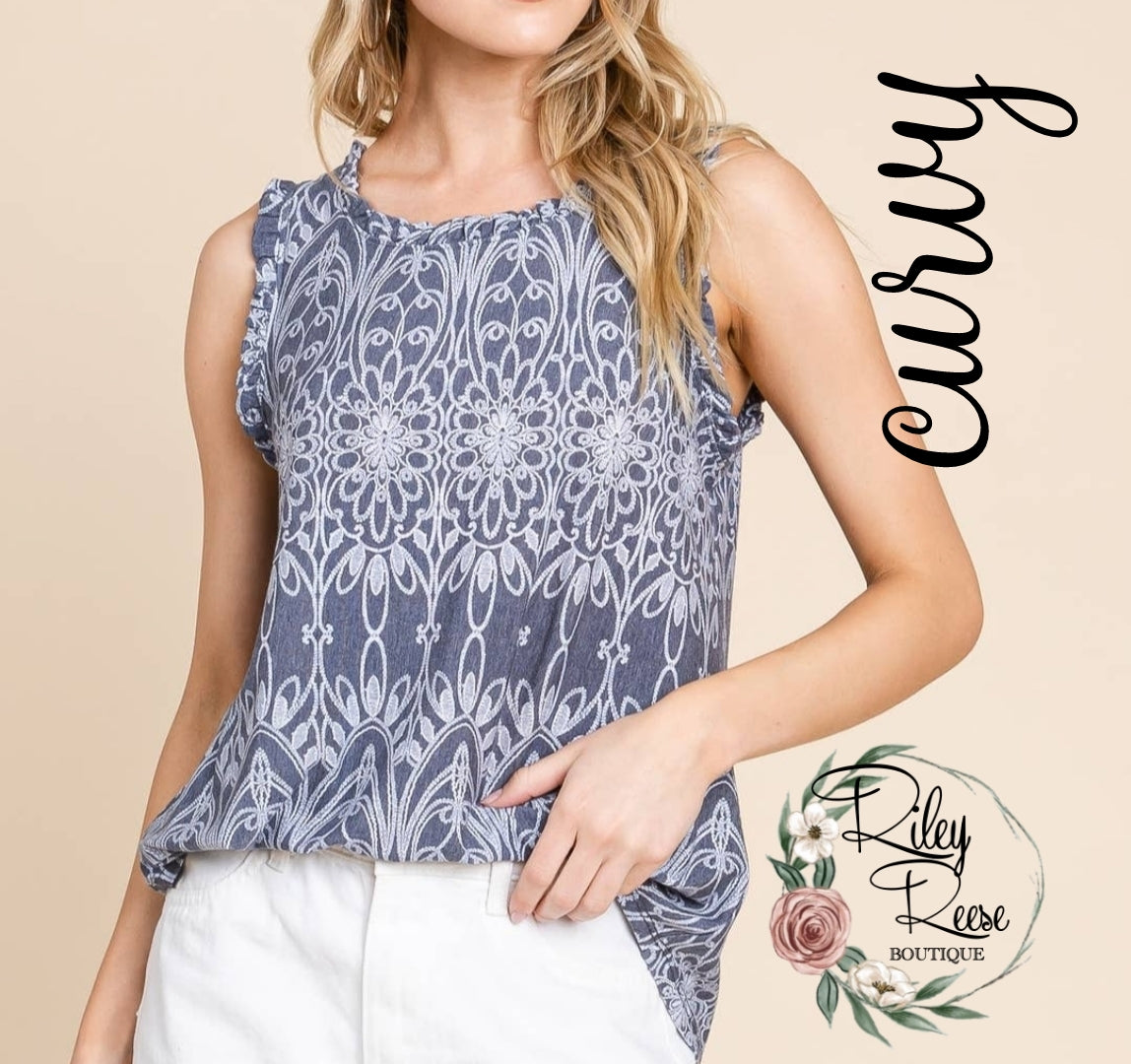 Bandana Babe Navy Tank
