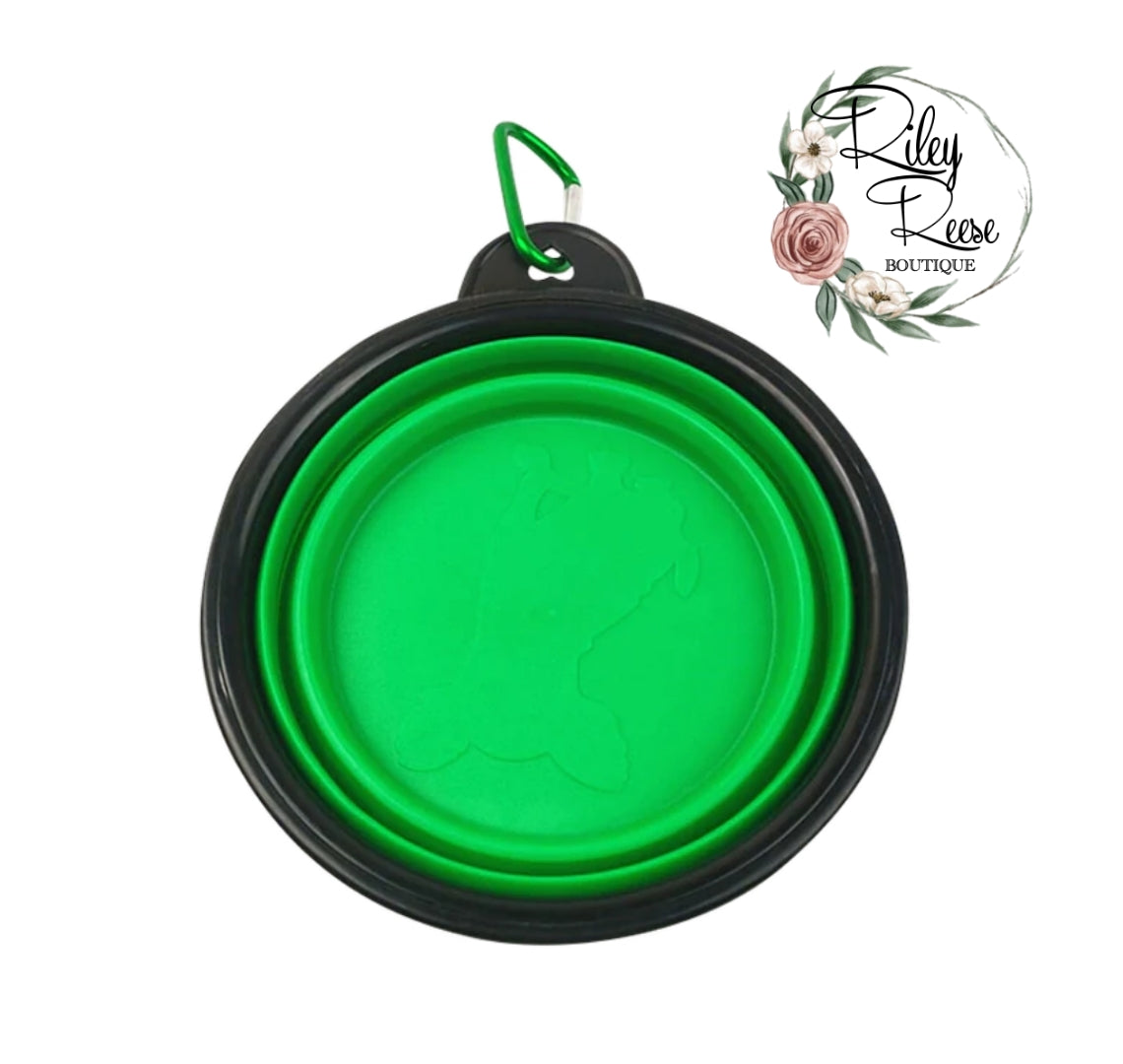 Pet Collapsable Dog Food/Water Bowl