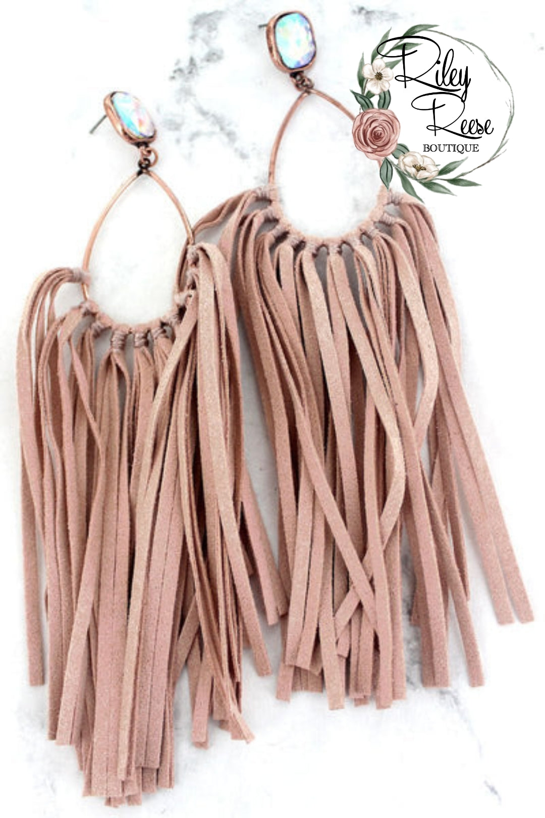 Bellame Rose Fringe Earrings