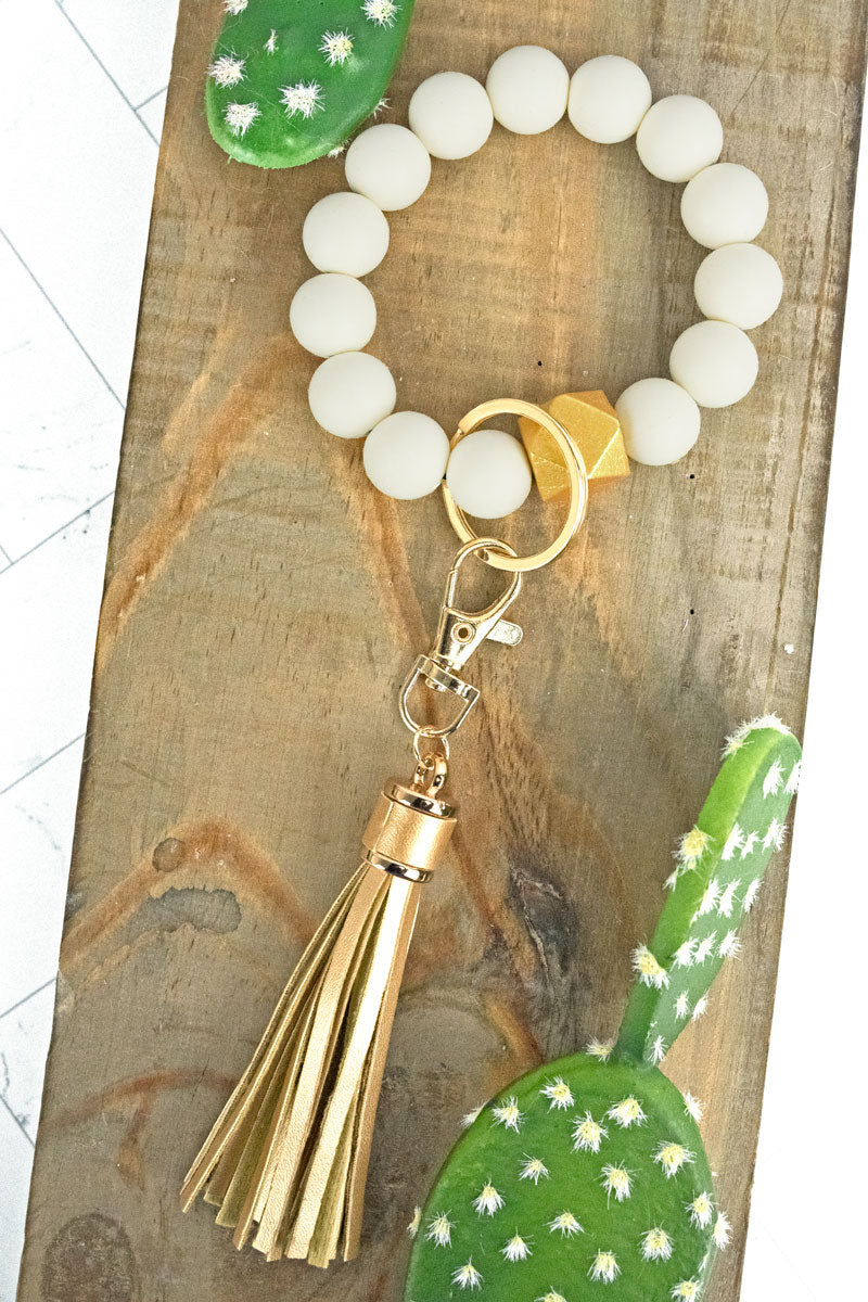 Golden Ring Silicone Keyring