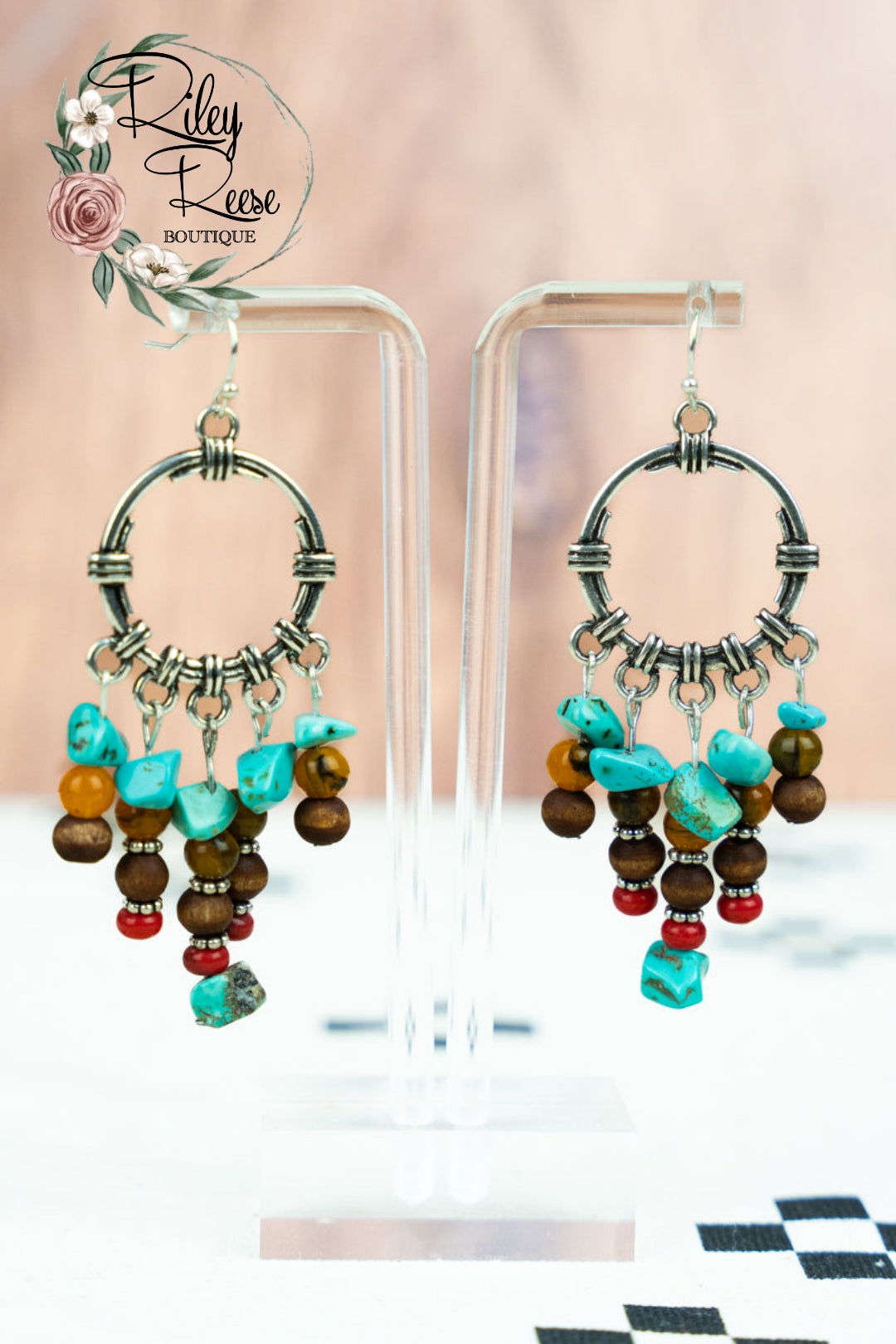 Minnie Multi Stone Dangle Earrings