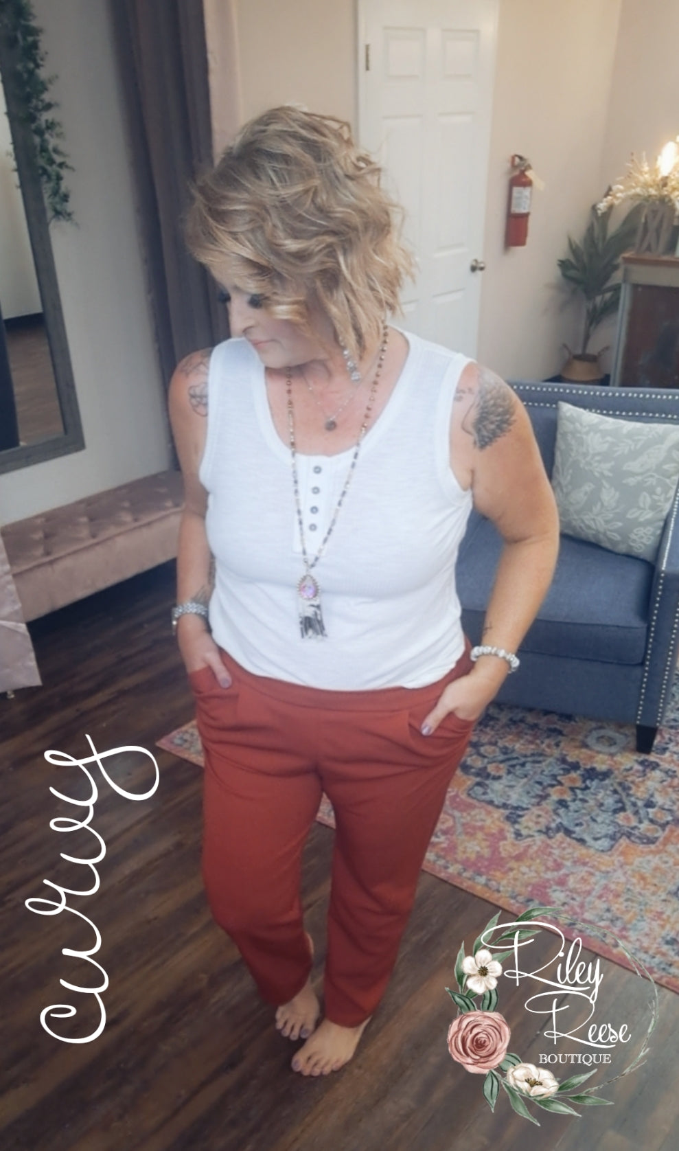 Power Trip Rust Crop Pant