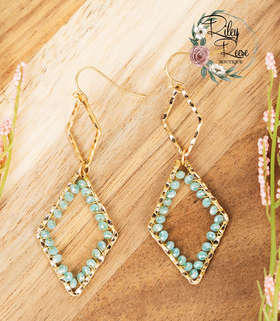Mint To Be Diamond Gold Earrings