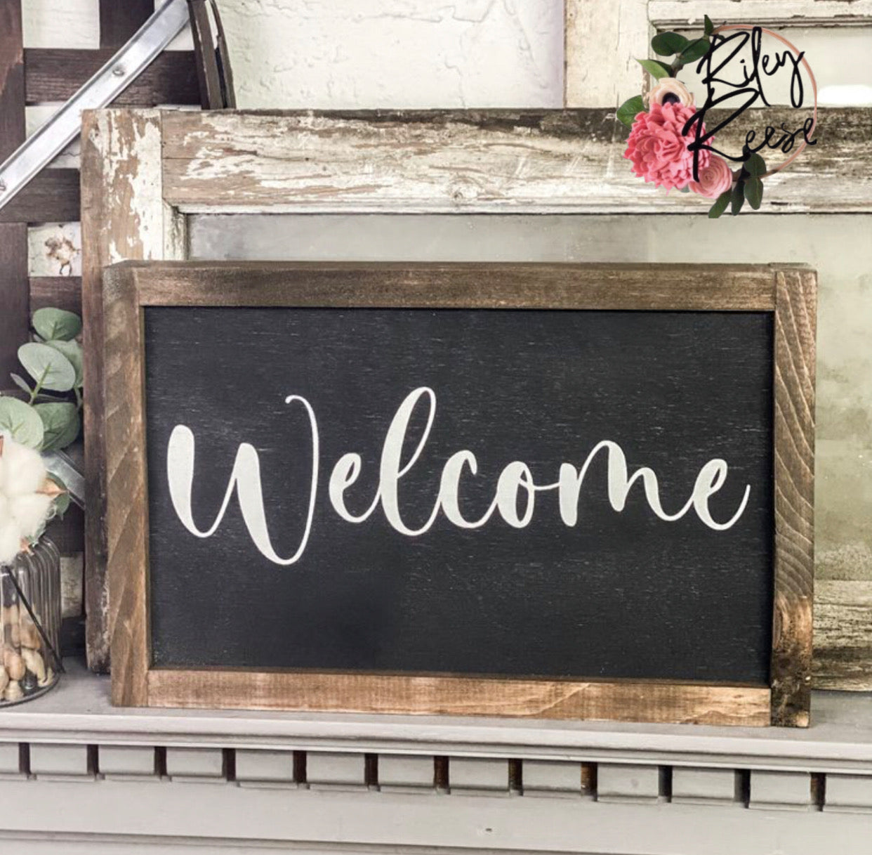 Welcome Wood Sign