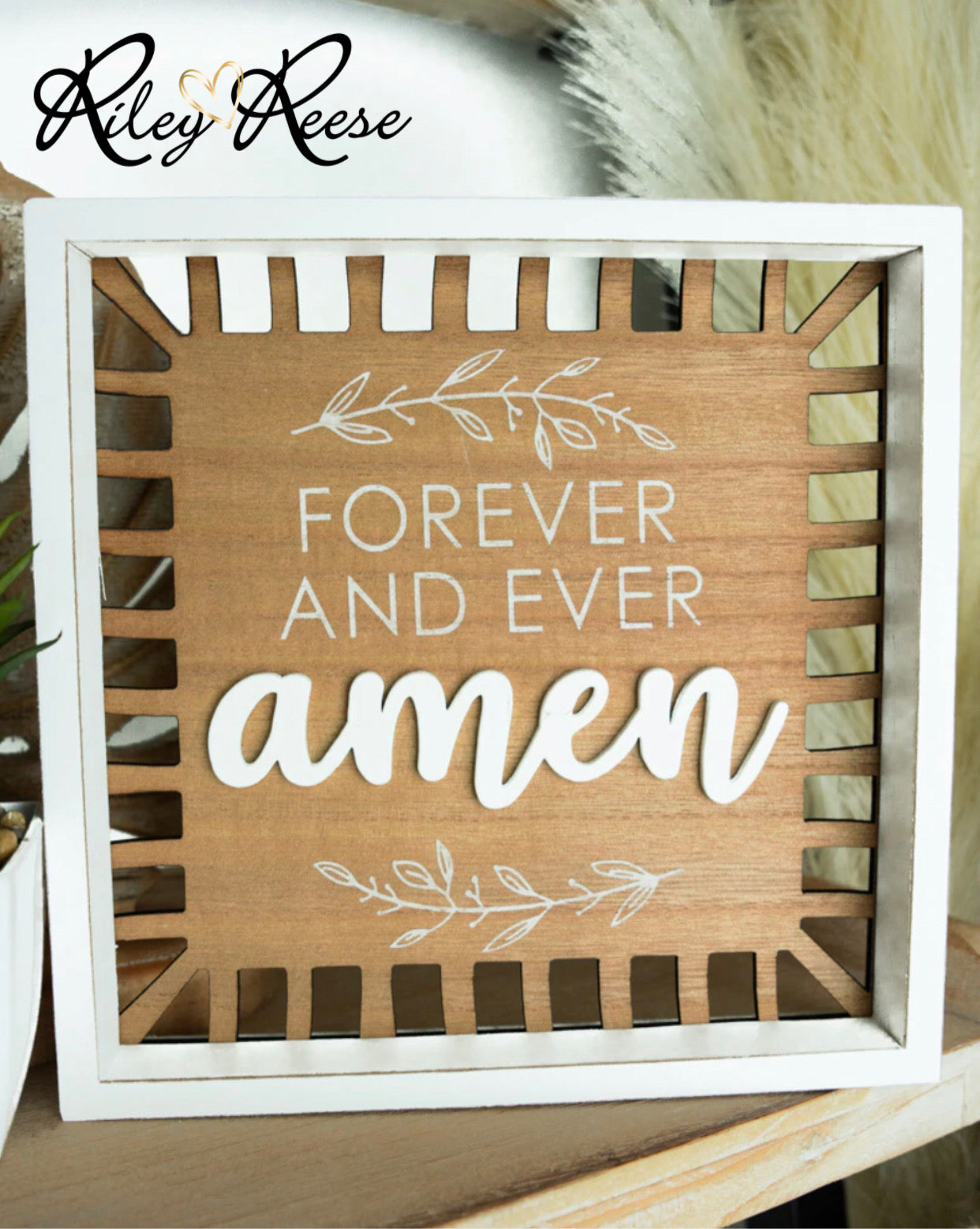 Forever Amen Wood Sign