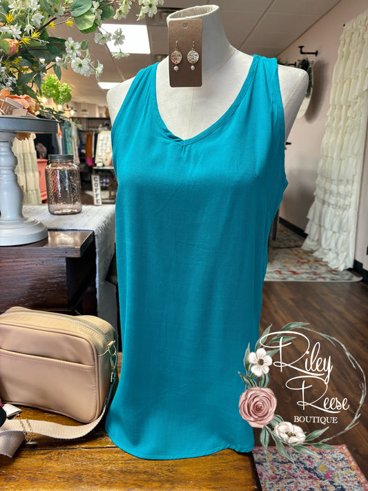 Lily Linen Teal Tank