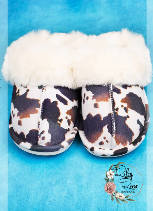 Cozy morning Cow slippers