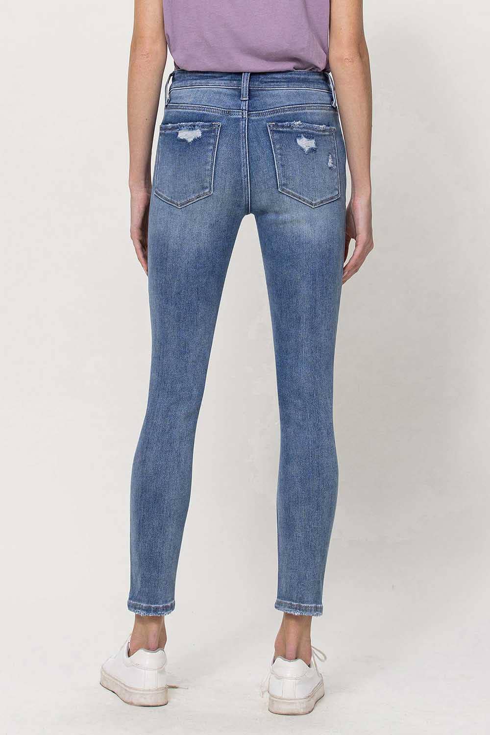 Amber Vervet Distressed Skinnies