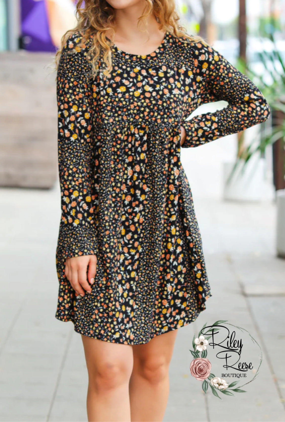 Winter Floral Babydoll dress