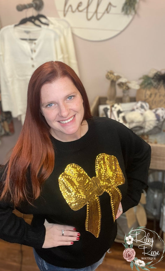 Bow-tiful Holiday sweater