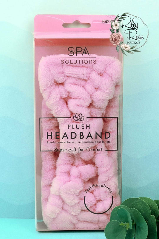 Plush Bow Headband- Choose Color