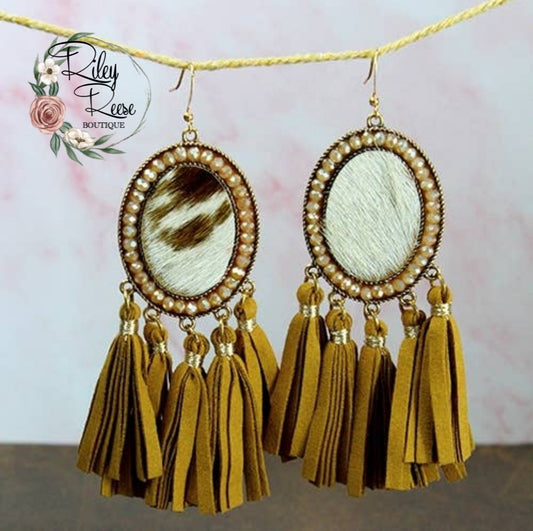 Ropin' Rodeo Brown Tassel Earrings