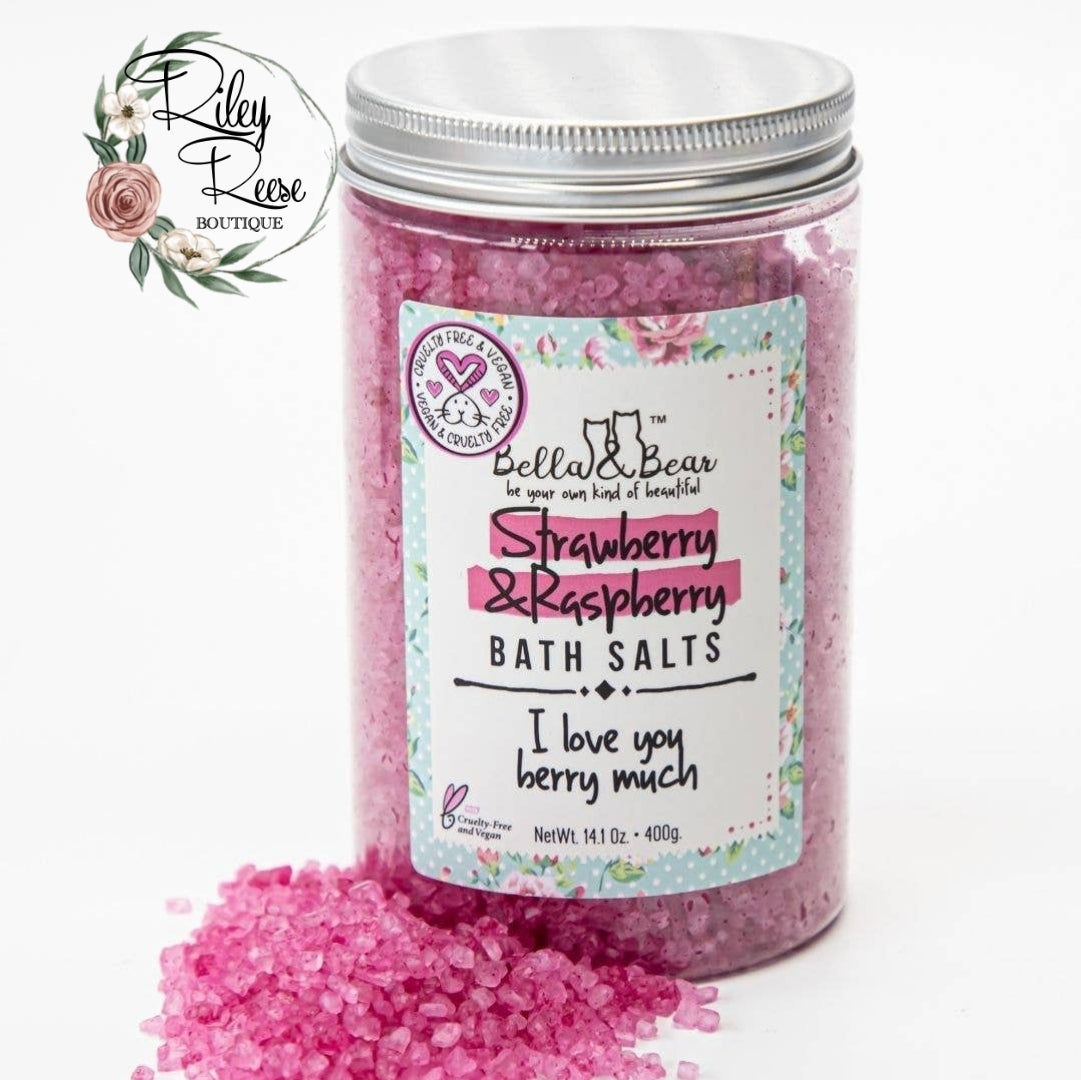 Strawberry & Raspberry Bath Salts Bella & Bear