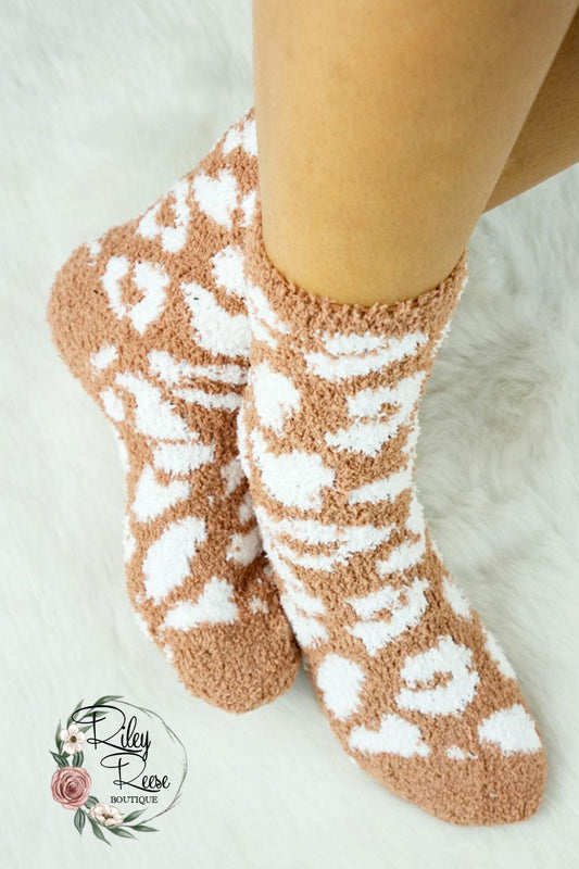 Cozy Cuddles Leopard Socks
