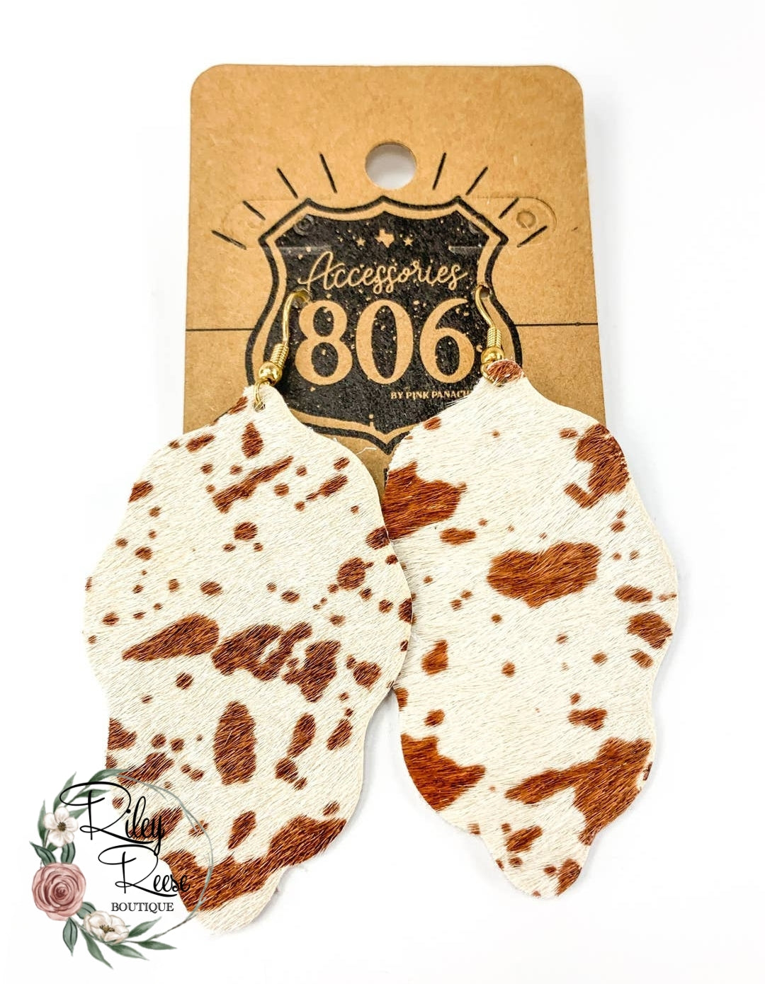 Til the Cows Come Home Cowhide Leather Earrings