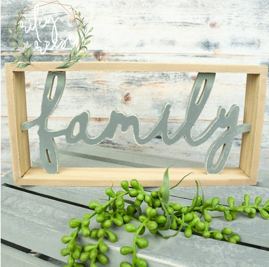 Family Wooden Cutout Sign