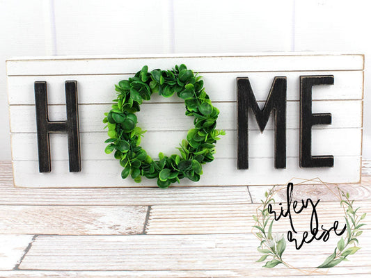 Shiplap Home Wooden Wreath Sign