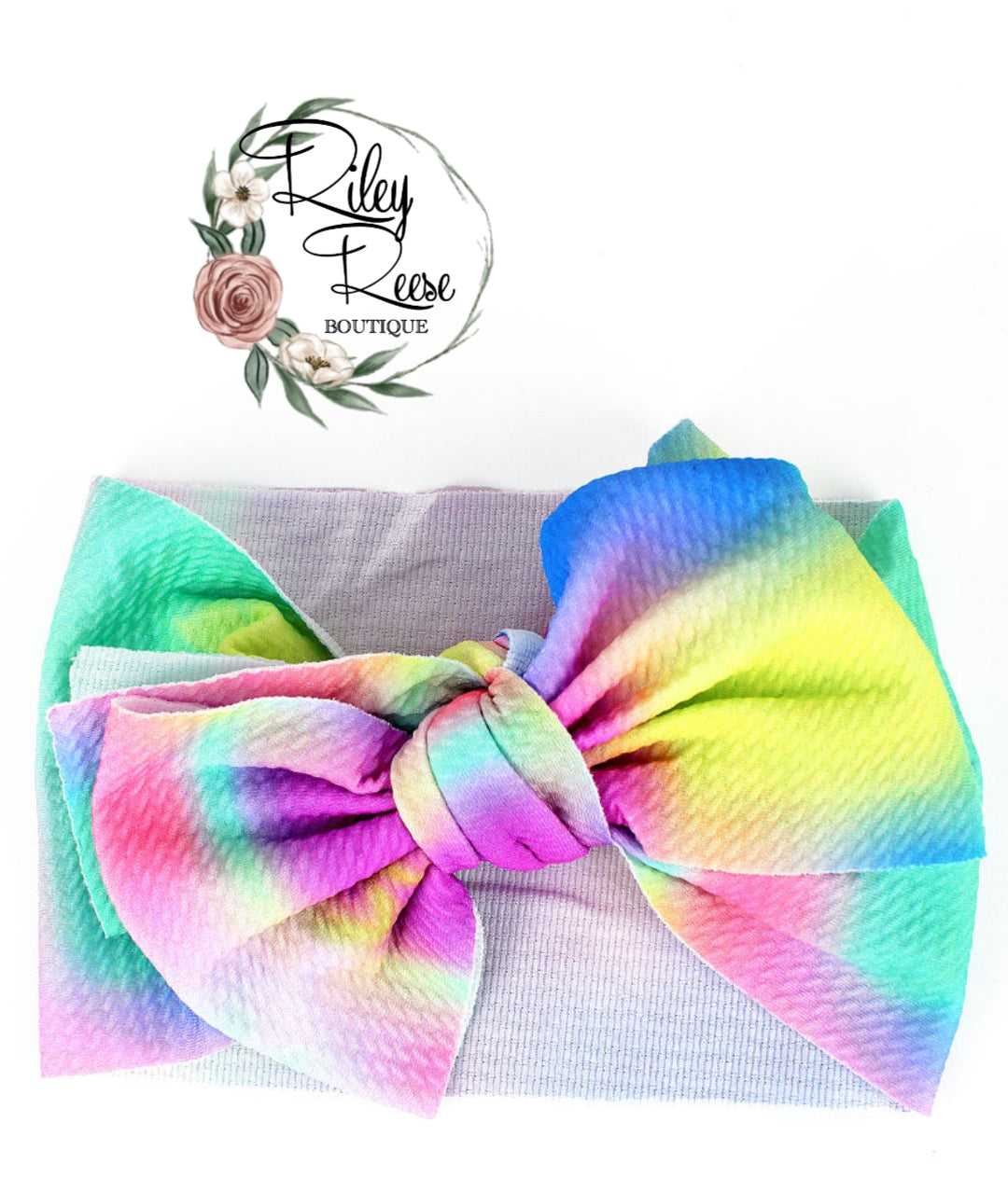 Tie-Dye Bright Big Bow Baby Headband