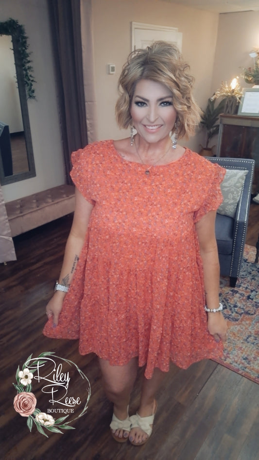 Boardwalk Bound Floral Chiffon Dress