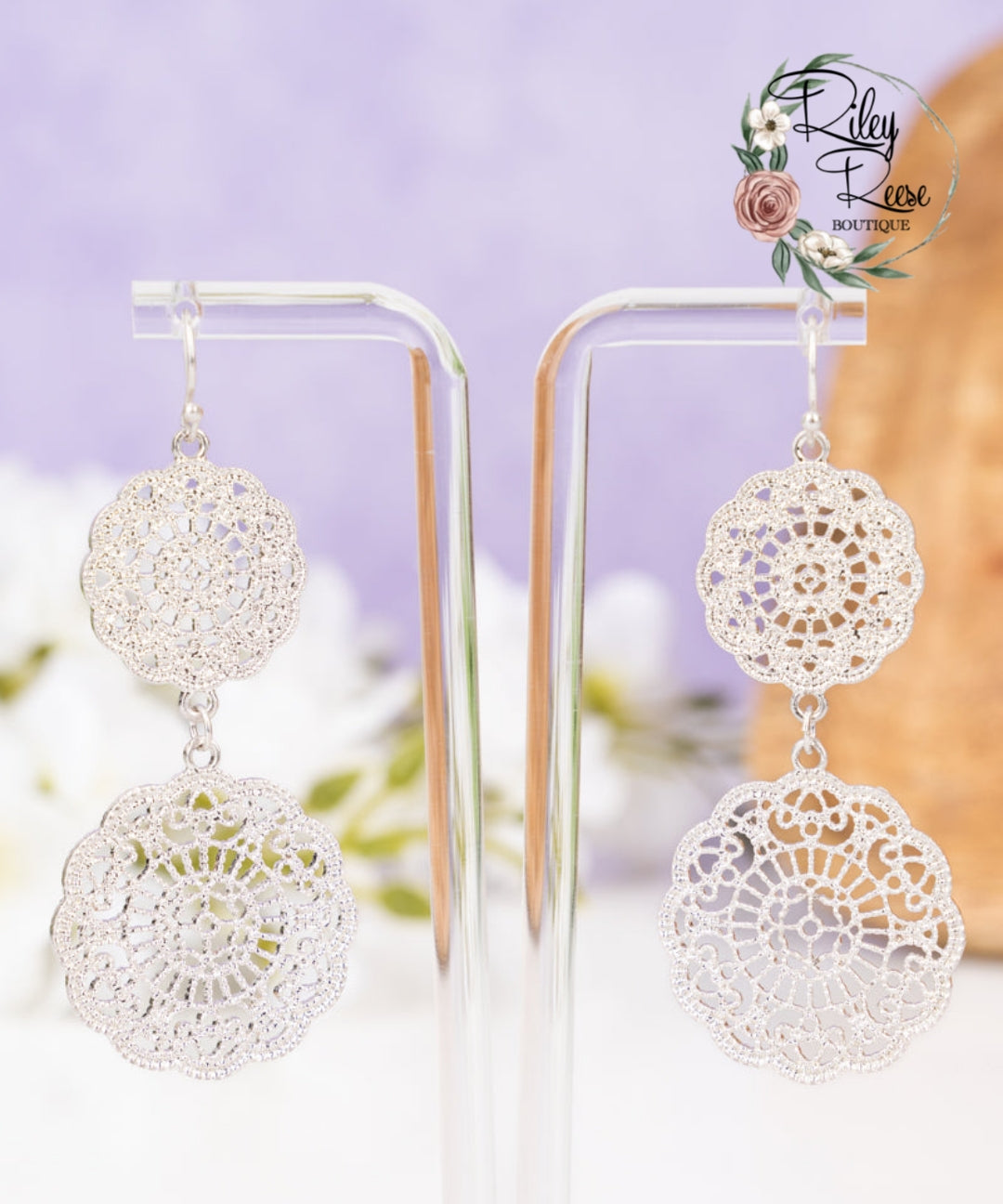Venetian Silver Double Drop Earrings