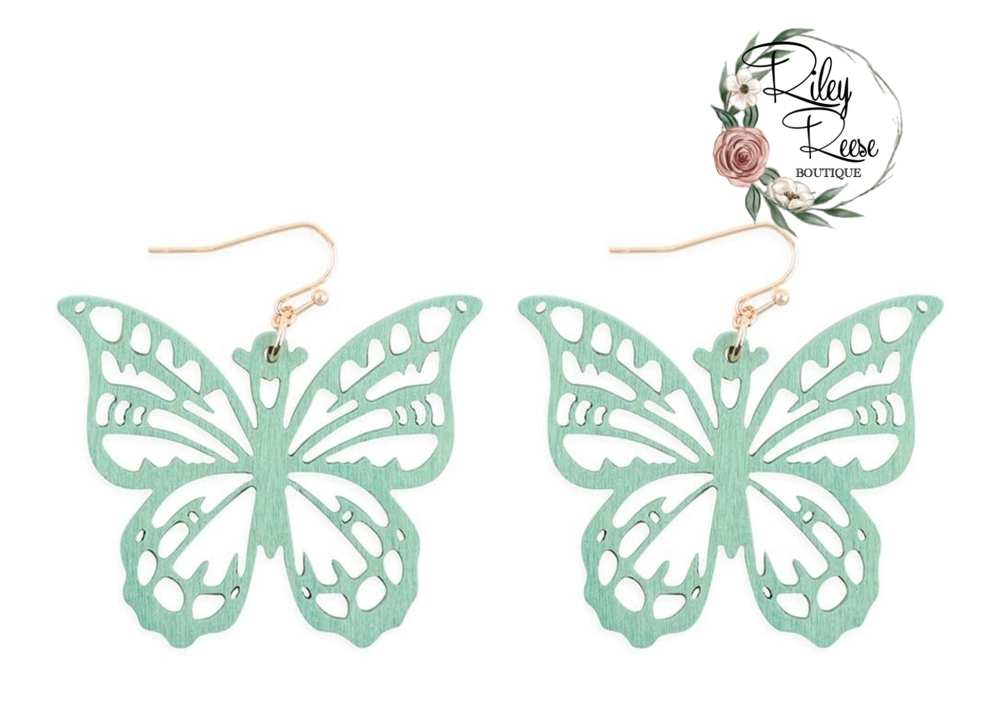 Branching Out Butterfly Earrings- Teal