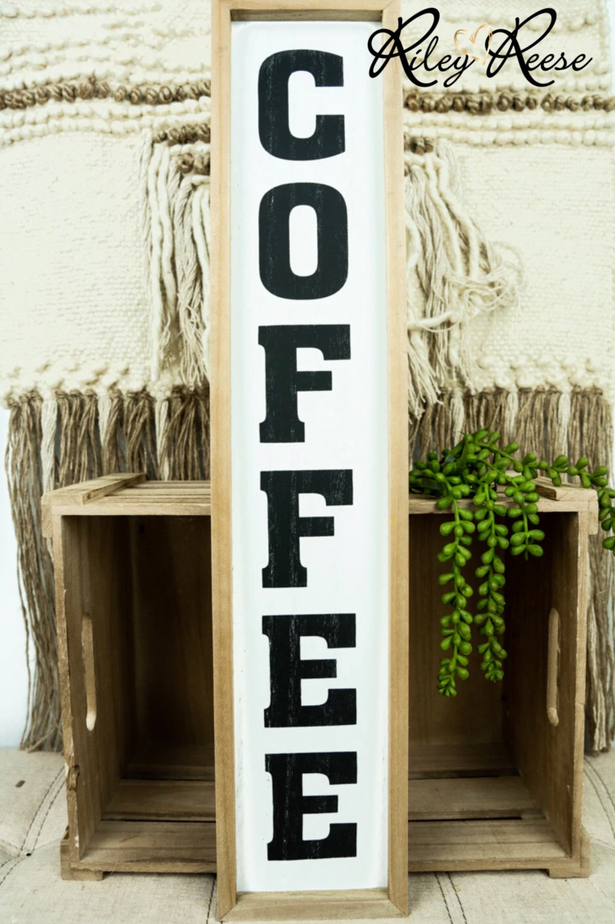 Coffee wood Framed Sign